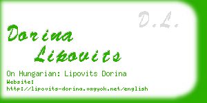 dorina lipovits business card